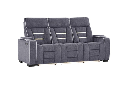U1895 - P2 Reclining Sofa With IS And LED - Dark Gray