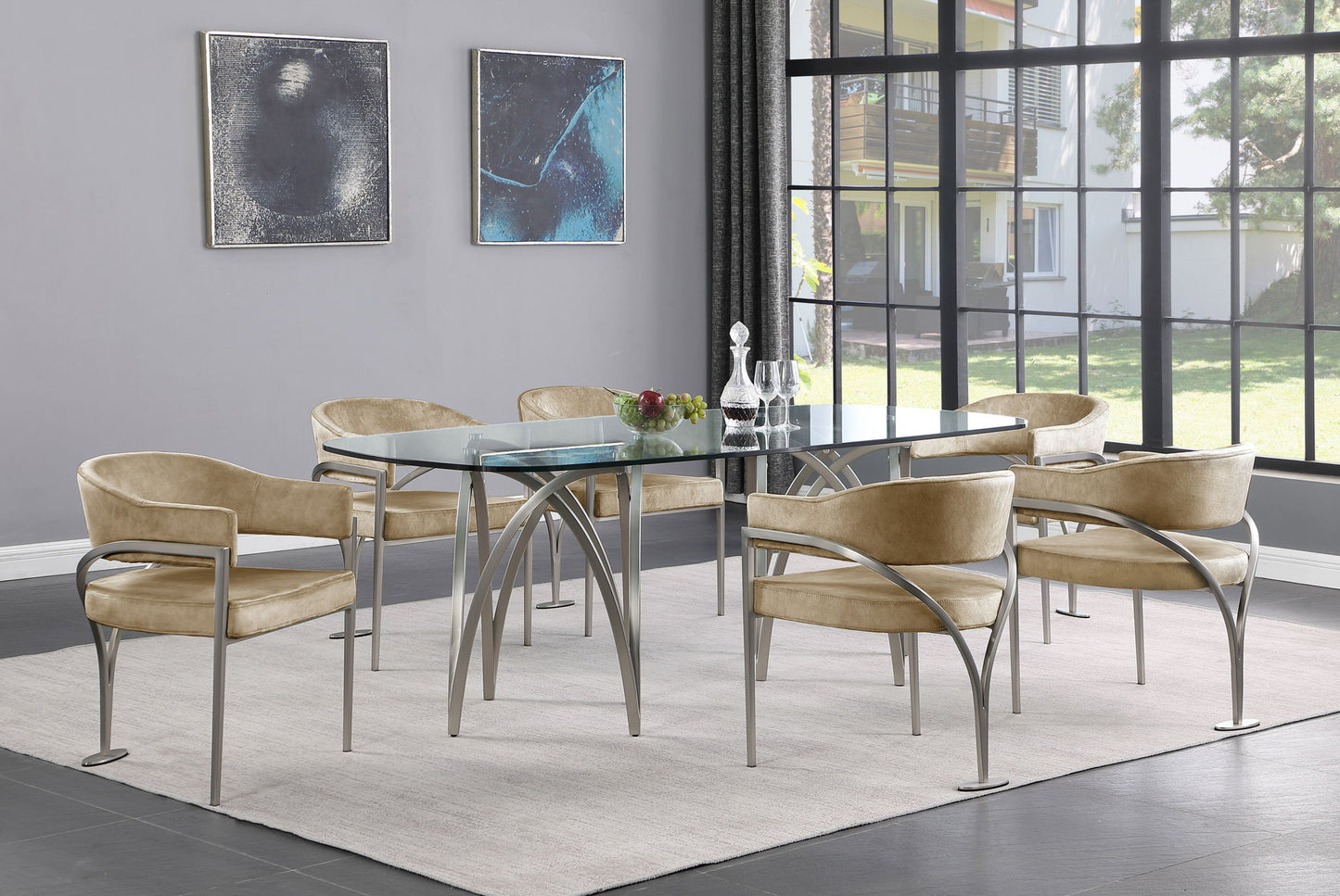 Madelyn - Dining Chair (Set of 2) - Brushed Chrome