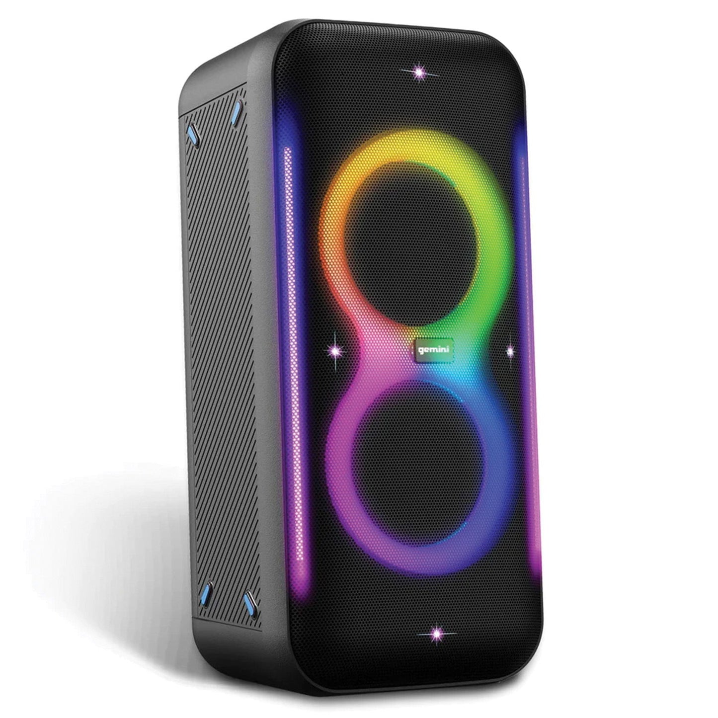 Gemini - 400W Dual 6.5" Pro Speaker With LED Lighting - Black