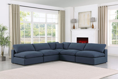 Comfy - 5 Piece Linen Modular Corner Armless Sectional