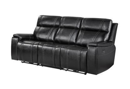 U8880 - Power Reclining Sofa With Armrest Cupholder, DDT With Watch Charger - Black