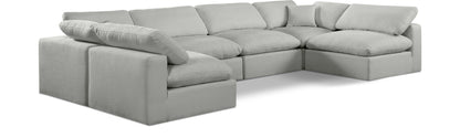 Comfy - 6 Piece Linen Modular Armless Sectional
