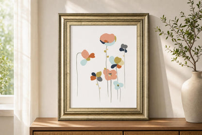 22x26 Modular Bouquet IV By June Erica Vess - White