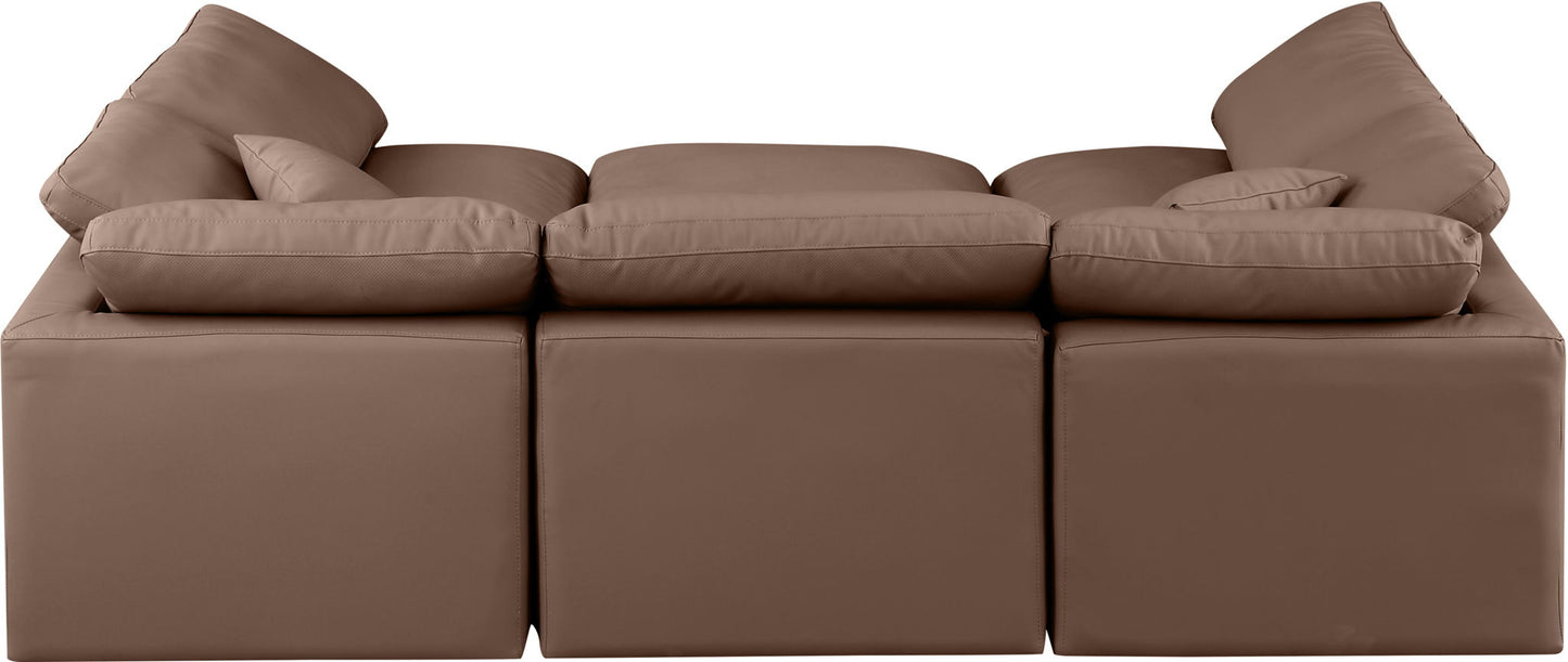 Indulge - Faux Leather 6 Piece Modular Sectional