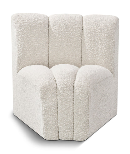 Arc - Boucle Fabric Curved Corner Chair