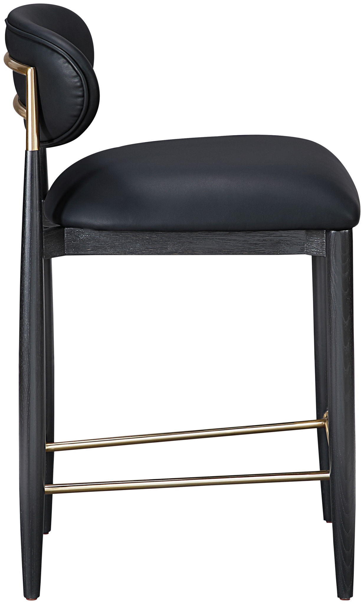Riccio - Stool - Black And Gold Frame