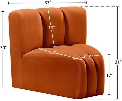 Arc - Velvet Curved Corner Chair