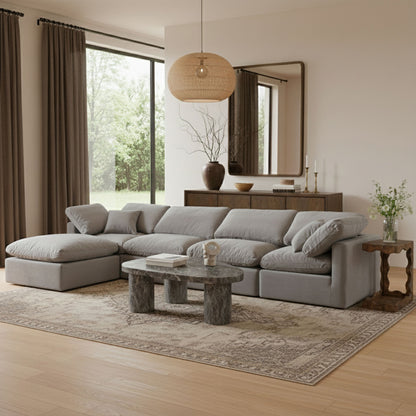 Indulge - Velvet 5 Piece Modular Sectional With Chaise