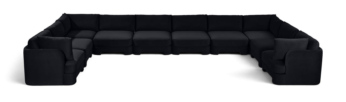 Hammond - Velvet Performance Fabric Upholstered 10 Piece Sectional