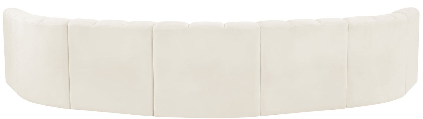 Arc - Velvet 7 Piece U-Shaped Modular Sofa