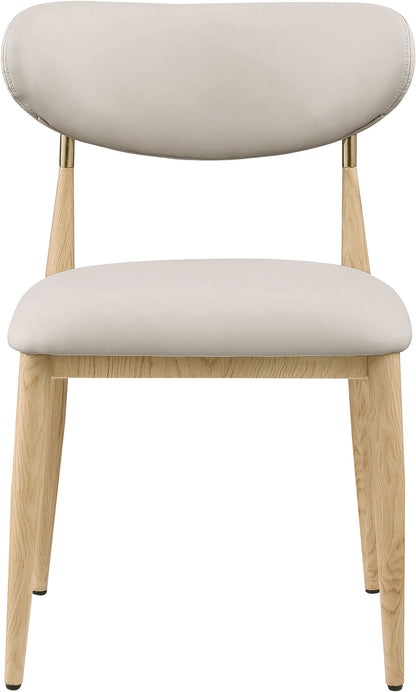 Ronda - Vegan Leather Upholstered Dining Side Chair - Natural Legs