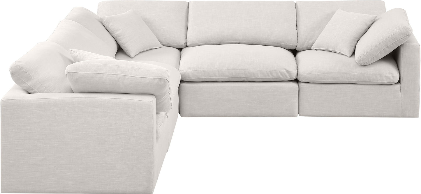 Indulge - Linen 5 Piece Modular Corner Sectional