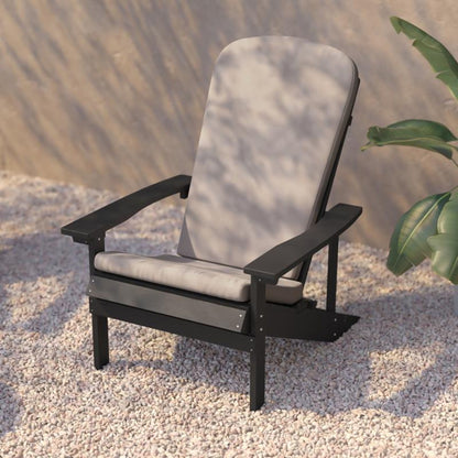 Flash Furniture - Chairs With Cushion (Set of 2) - Gray / Cream