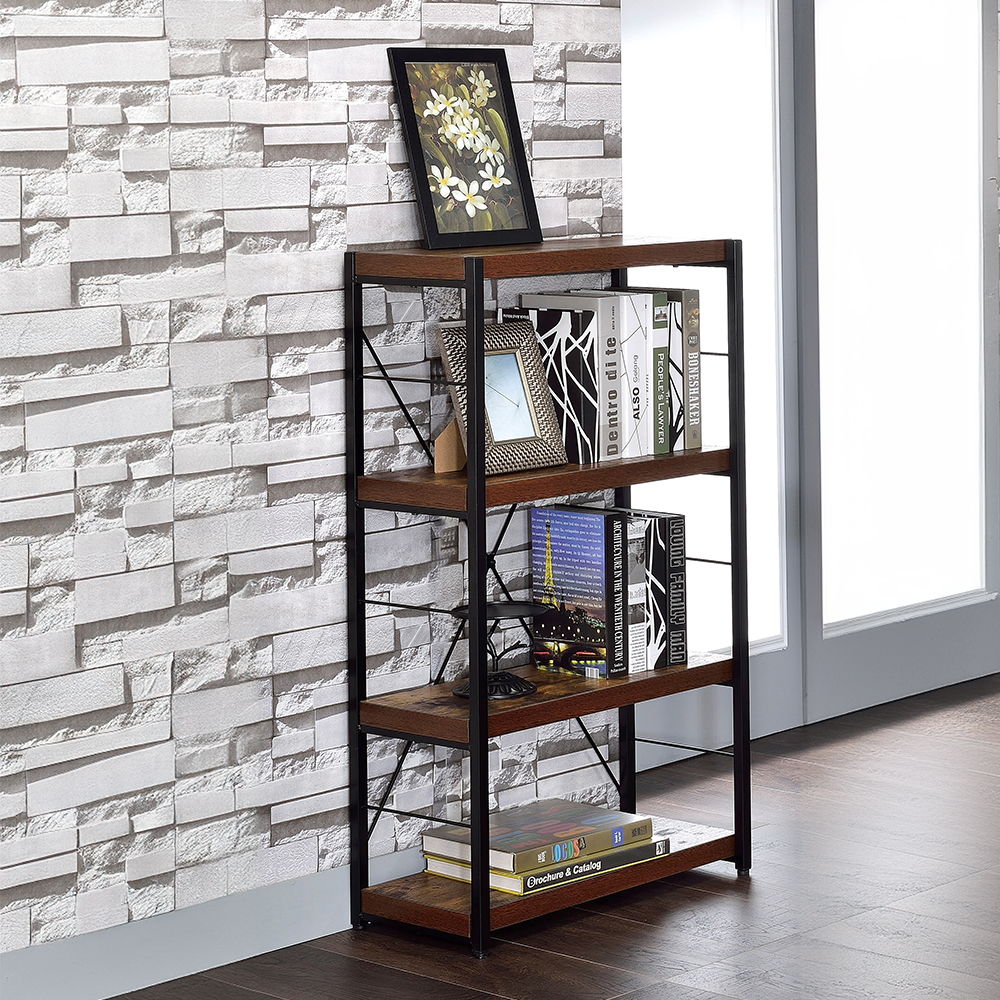 Bob - Bookshelf - Weathered Oak & Black