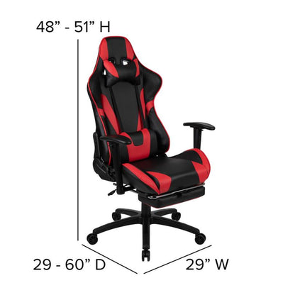 Flash Furniture - 2 Piece Gaming Desk & Reclining Gaming Chair Set - Black / Red