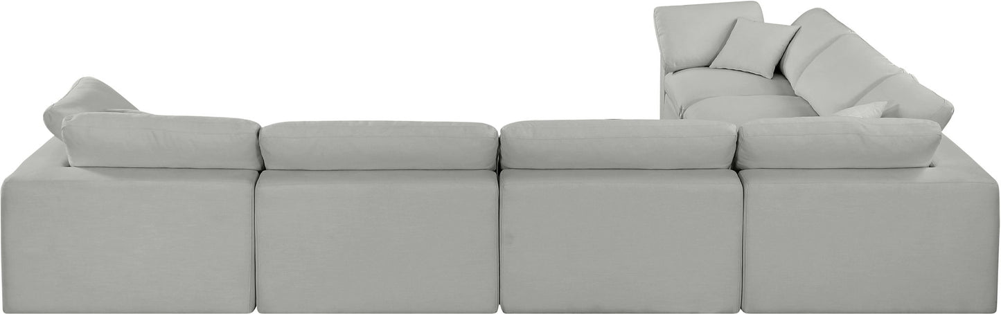 Comfy - 6 Piece Linen Modular Corner Sectional