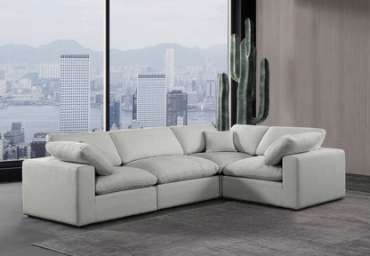 Comfy - 4 Piece Linen Fabric Modular Sectional