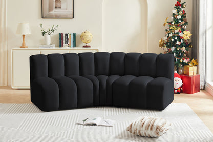 Arc - Velvet 3 Piece Modular Corner Sofa