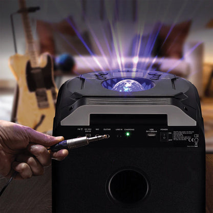 Gemini - Party Light Tower, Bluetooth Speaker, Dual 8" Woofer - Black
