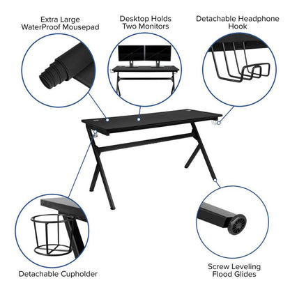 Flash Furniture - Gaming Chair & Desk Bundle - White