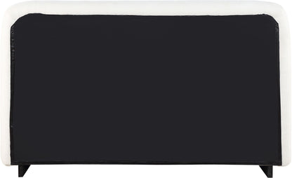 Rigby - Linen Bed With Black Base