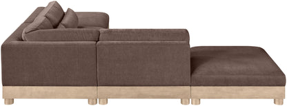 Turin - Chenille Fabric Upholstered Modular Sectional - Brown