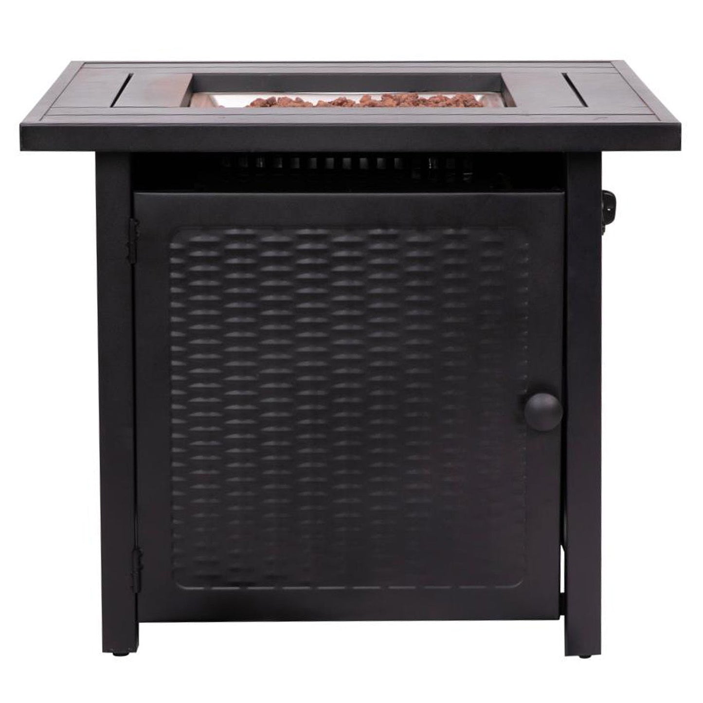 Flash Furniture - 28" Square Fire Pit Table - Black
