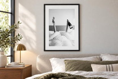 Champagne Morning I - 24 X 32 - Framed Print Under Glass - White
