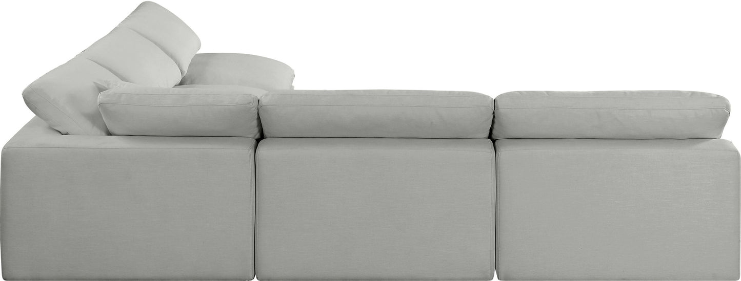 Comfy - 5 Piece Linen Modular Corner Armless Sectional