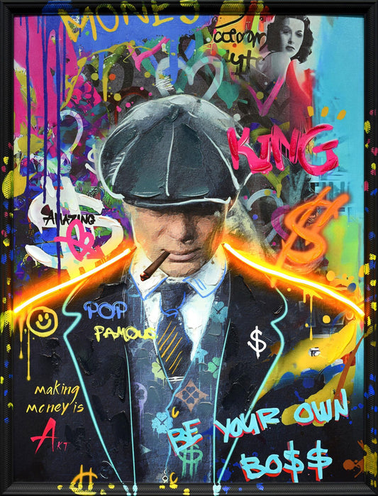 Graffiti Vibes Boss - 33" x 25" Framed Wall Art - Black