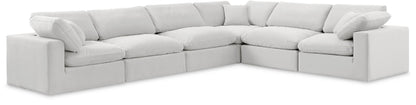 Comfy - 6 Piece Velvet Modular Corner Sectional