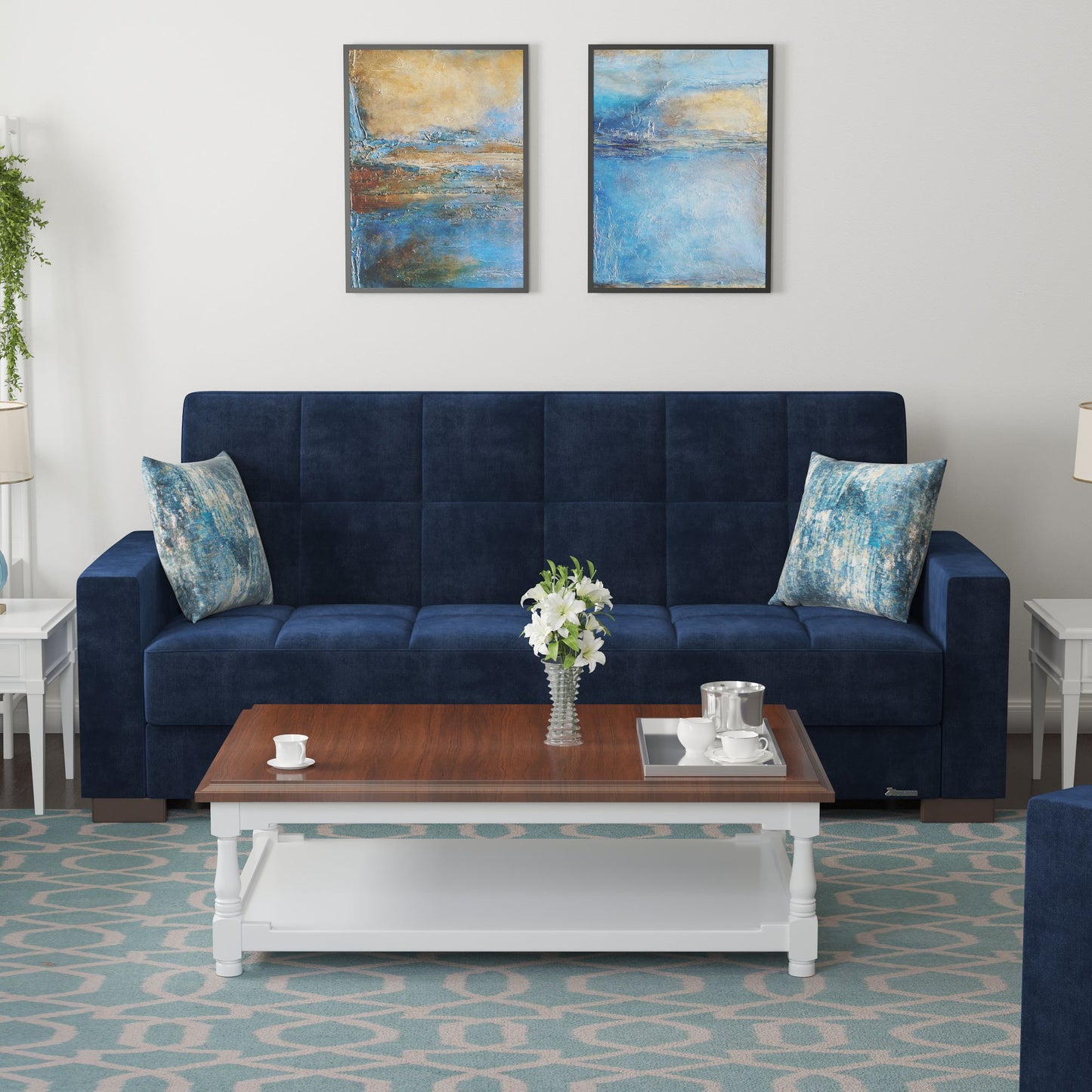 Ottomanson Armada - Upholstered Convertible Sofabed With Storage - Microfiber