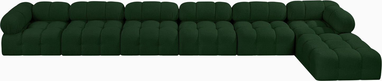 Ames - 7 Piece Boucle Fabric Modular L-Shaped Sectional