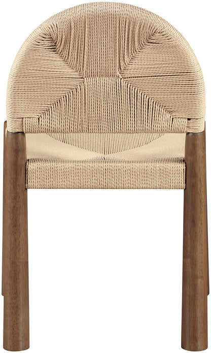 Bohemia - Woven Seagrass Cord And Solid Wood Dining Chair (Set of 2) - Beige