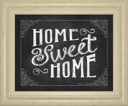 Home Sweet Home By Susan Ball - Framed Print Wall Art - Dark Gray