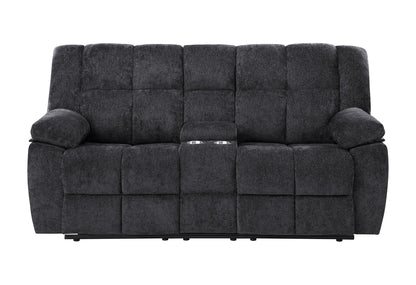 U6000 - Console Reclining Loveseat - Black