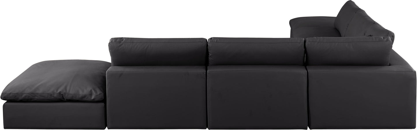 Comfy - 7 Piece Faux Leather Modular Corner Sectional