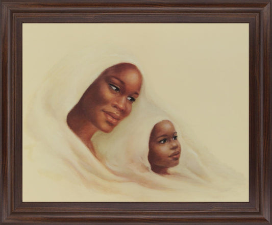 Warm Embrace - 28" x 34" Framed Wall Art - Beige