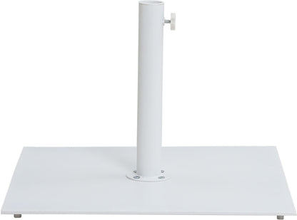 Amalfi - Aluminum Patio Umbrella - White Base / Black Pole