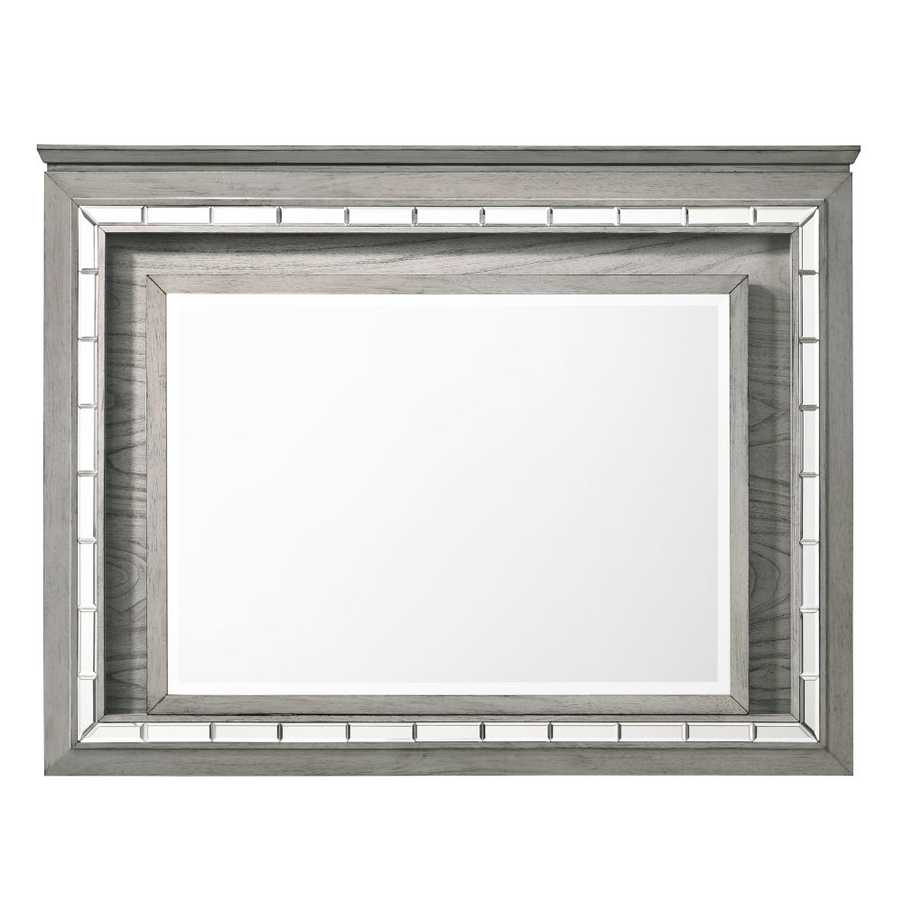 Antares - Mirror With LED - Light Gray Oak