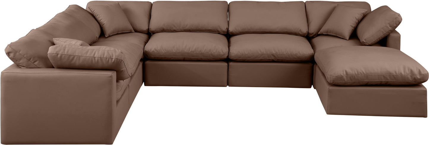 Indulge - Faux Leather 7 Piece Modular Sectional