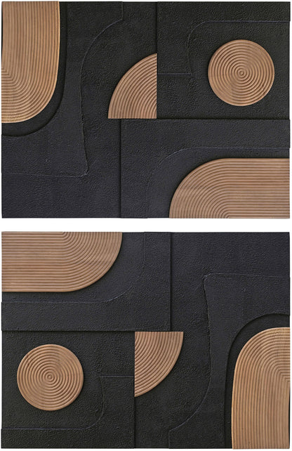 Element - Mango Wood 2 Piece Wall Art