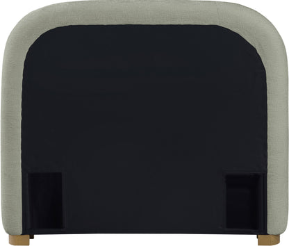 Vaughn - Chenille Bed With Natural Base
