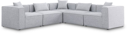 Cube - Linen 5 Piece Modular Corner Sectional