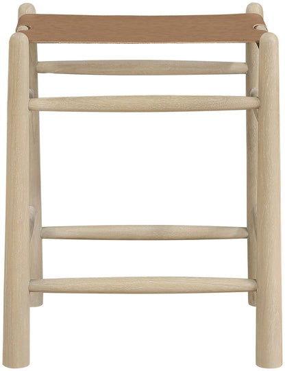 Santos - Backless Counter Stool With Stained Natural Base