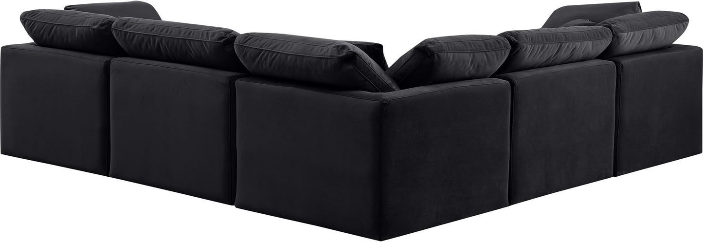 Indulge - Velvet 5 Piece Modular Corner Sectional