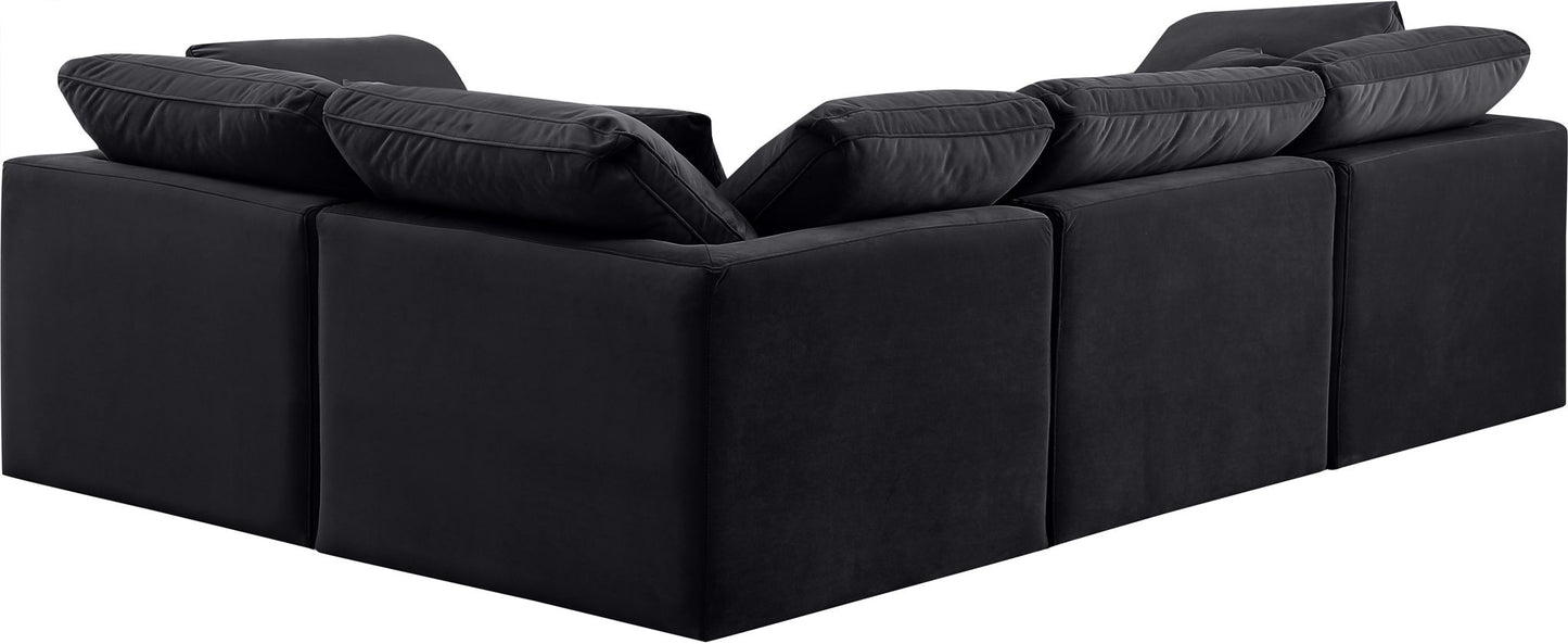 Indulge - Velvet 4 Piece Modular Corner Sectional