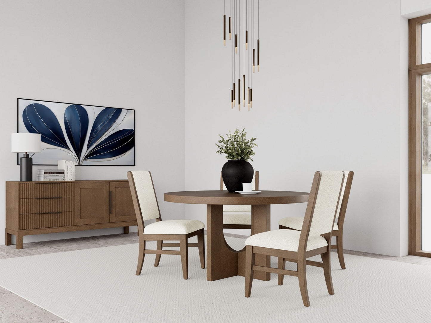 Jaxon - Round Dining Table - Casual Mink