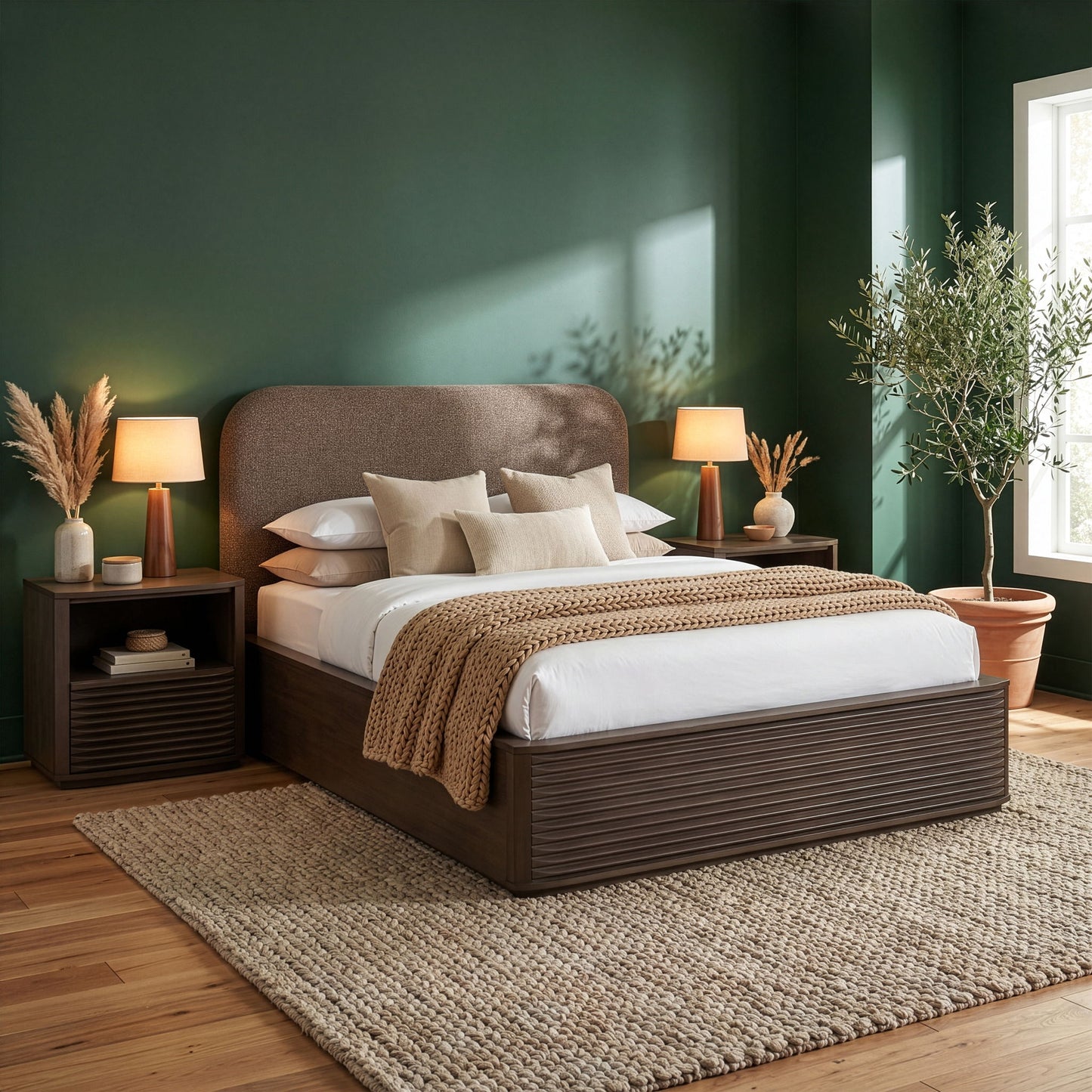 Morino - Interwoven Fabric Upholstered Bed
