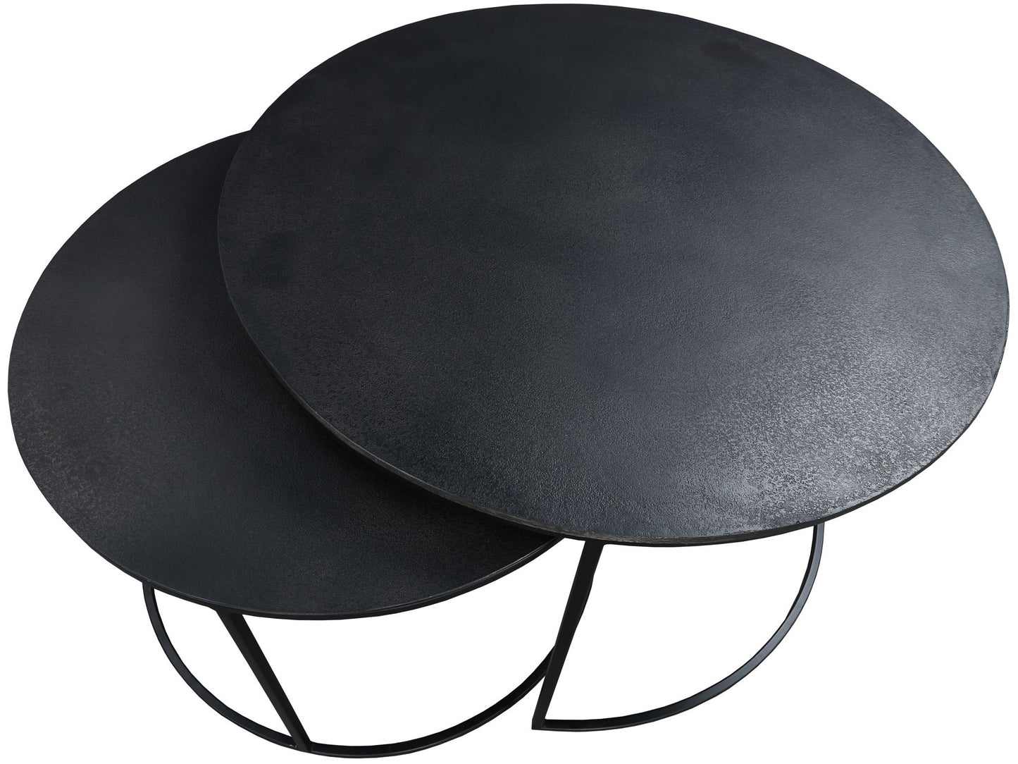 Declan - Round Nesting Coffee Table - Black